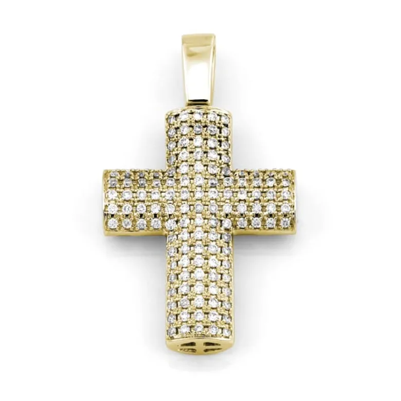 Kors i 18K Guld med 0.26ct TW/SI Diamanter – MSG01G