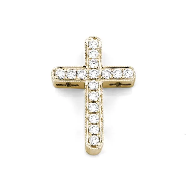 Kors i 18K Guld med 0.27ct TW/SI Diamanter – MSG10G