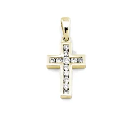 Kors i 18K Guld med 0.18ct TW/SI Diamanter – MSG06G