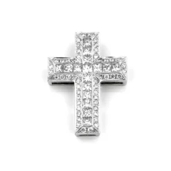 Kors i 18K Vitguld med 0.58ct TW/SI Diamanter – MSG05W