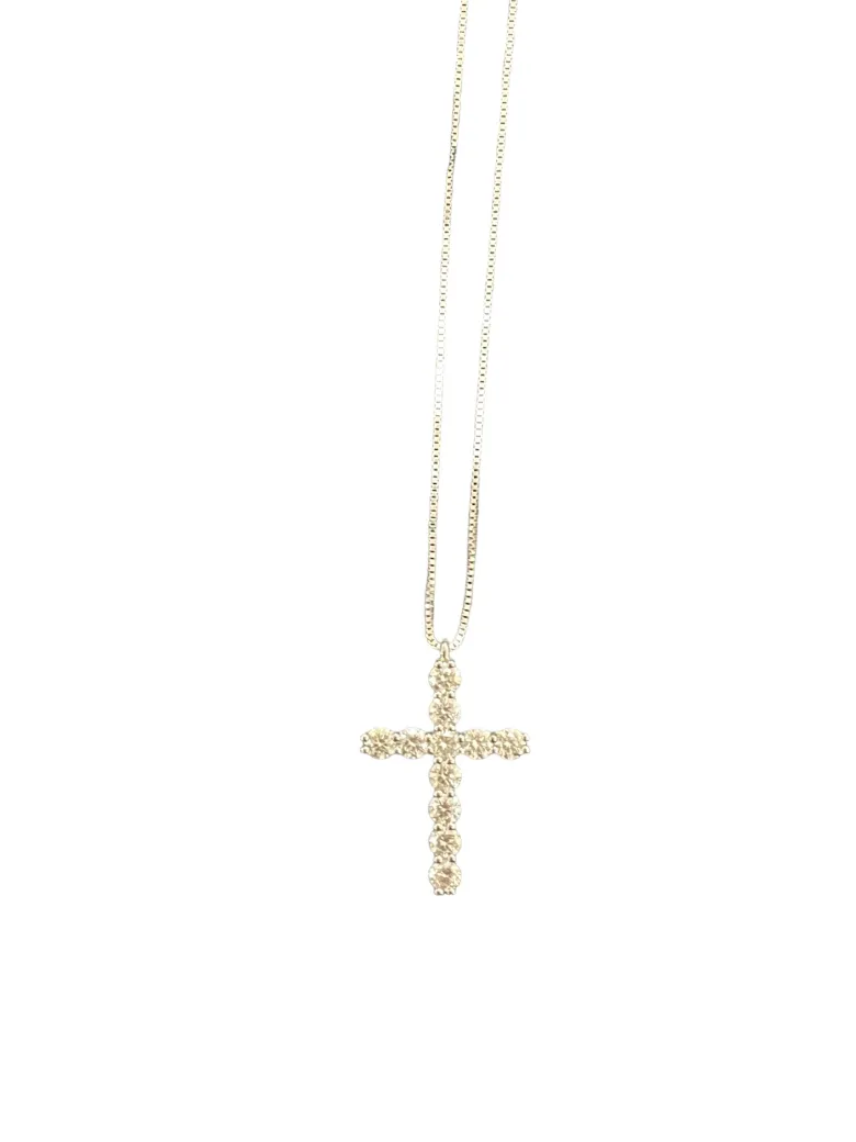 Kors i 18K Vitguld med 0,80ct TW/SI Diamanter – KVG007