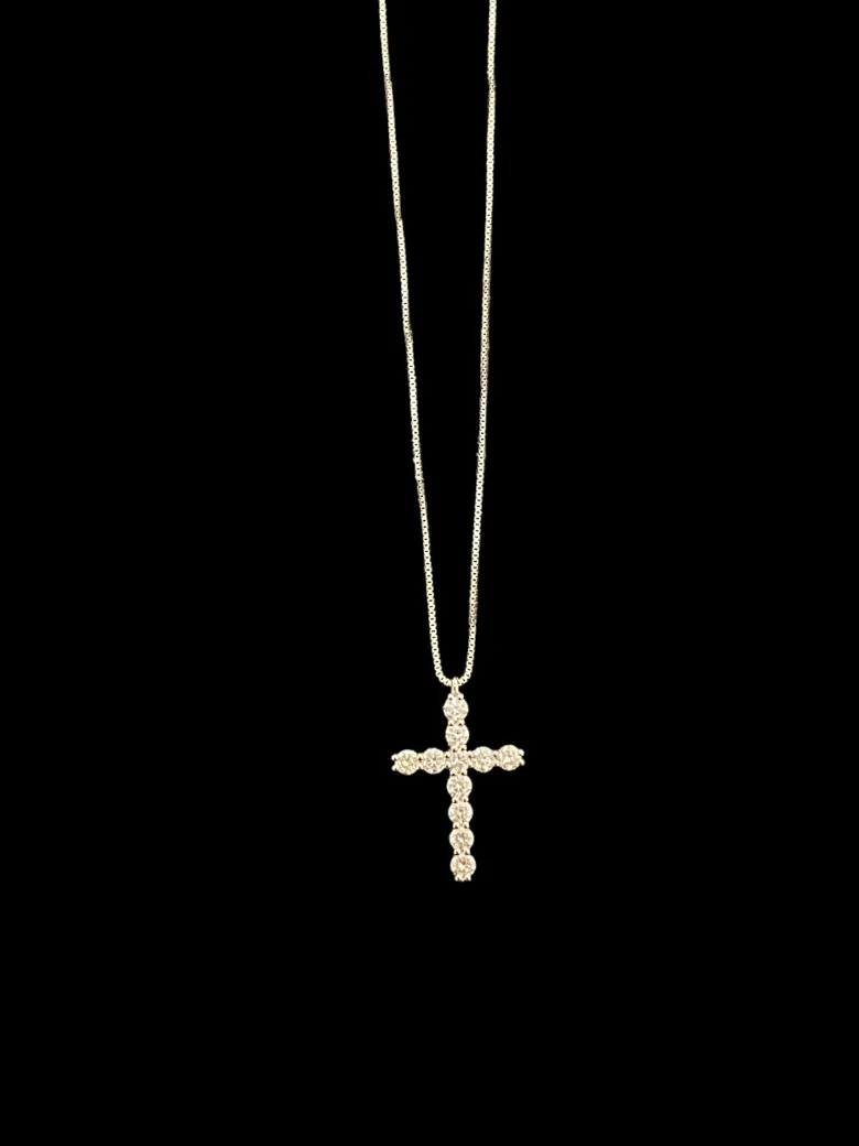 Kors i 18K Vitguld med 0,58ct TW/SI Diamanter – KVG006