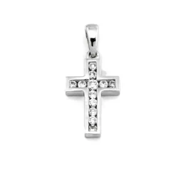 Kors i 18K Vitguld med 0.18ct TW/SI Diamanter – MSG06W