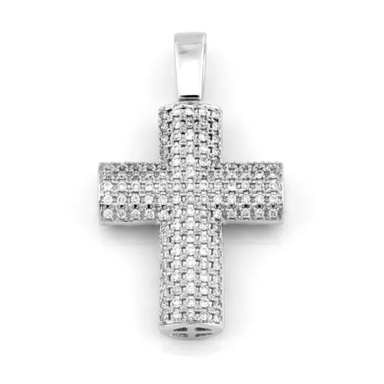 Kors i 18K Vitguld med 0.26ct TW/SI Diamanter – MSG01W