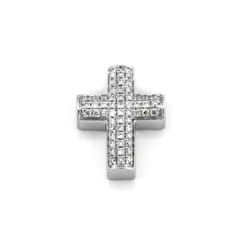 Kors i 18K Vitguld med 0.16ct TW/SI Diamanter – MSG03W