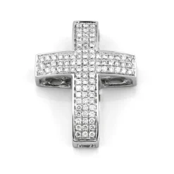 Kors i 18K Vitguld med 0.39ct TW/SI Diamanter – MSG09W