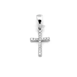 Kors i 18K Vitguld med 0.06ct TW/SI Diamanter – MSG07W