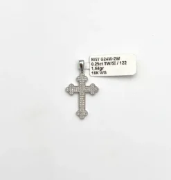 Kors i 18K Vitguld med 0.22ct TW/SI Diamanter – MSTG24W-1G
