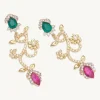 Lily And Rose Camille Örhängen – Emerald Pink (Guld) 65041