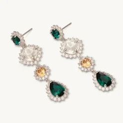 Lily and Rose Celia Örhängen Silver – Emerald