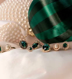 Lily And Rose Colette Örhängen – Emerald Square (Guld) 61249