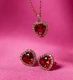 Lily And Rose Delphine Halsband – Pink Ruby (Guld) 41121