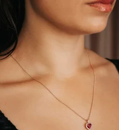 Lily And Rose Delphine Halsband – Pink Ruby (Guld) 41121