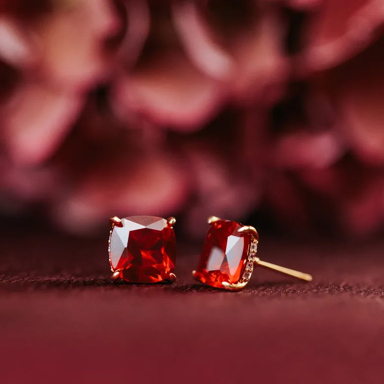 Lily and Rose Desiree Studs – Garnet