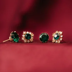 Lily and Rose Elenora Stud Örhängen – Emerald