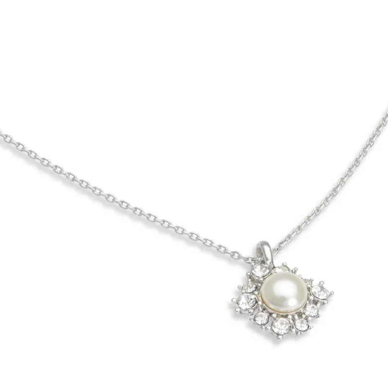 Lily And Rose Emily Pearl Halsband – Ivory (Silver) 41062