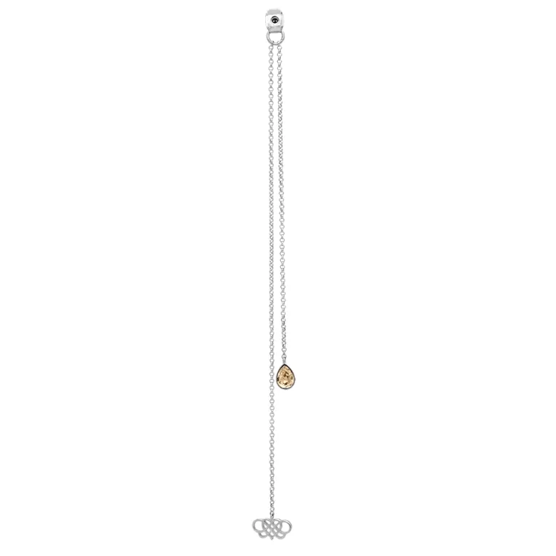 Lily And Rose Logo Chain Drop Crystal (Silver) 20101