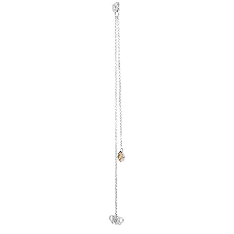 Lily And Rose Logo Chain Drop Crystal (Silver) 20101