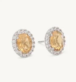 Lily And Rose Luna Örhängen – Golden Brown Topaz (Silver) 64082