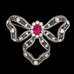 Lily And Rose Marie Antoinette Brooch – Fuschia 70291