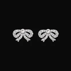 Lily And Rose Petite Antoniette Bow Örhängen – Crystal (Silver) 62582