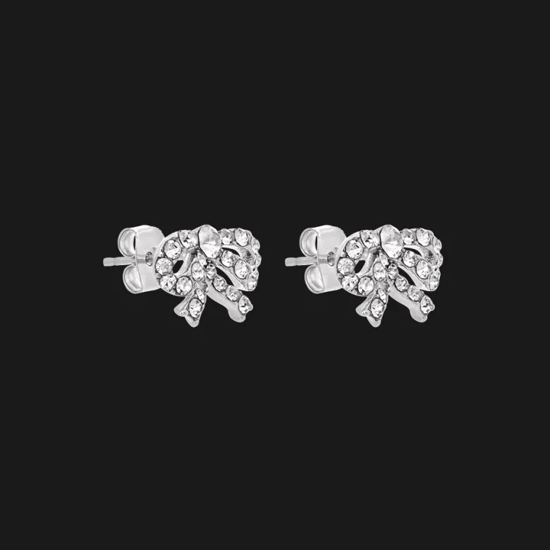 Lily And Rose Petite Antoniette Bow Örhängen – Crystal (Silver) 62582