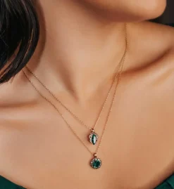 Lily And Rose Petite Camille Halsband – Emerald (Guld) 41132