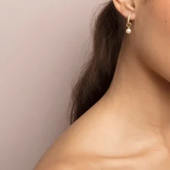 Lily And Rose Örhängen Petite Kennedy Hoops Ivory Pearl (Guld) 62312