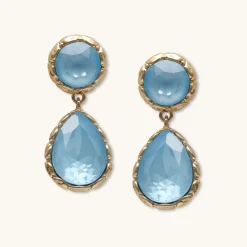 Lily And Rose Victoria Raindrop Örhängen – Sky Blue – Guld 62711