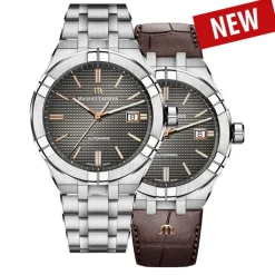 Maurice Lacroix Aikon 42mm + Brun Läderarmband AI6008-SS002-331-2