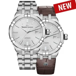 Maurice Lacroix Aikon 42mm + Brun Läderarmband AI6008-SS002-130-2