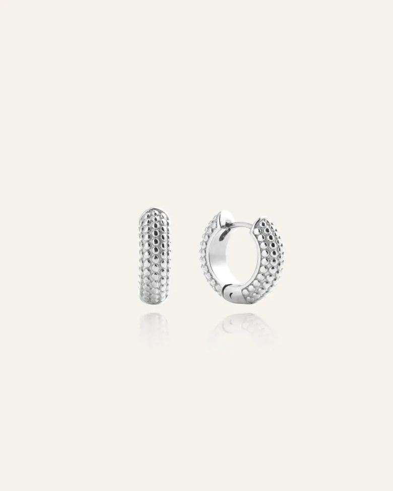 Mockberg Beaded Örhängen Medium Silver
