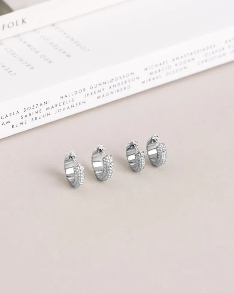 Mockberg Beaded Örhängen Medium Silver