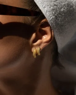 Mockberg Beaded Örhängen Small Guld