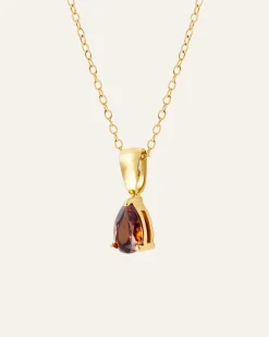 Mockberg Belle Halsband Guld – Coffee
