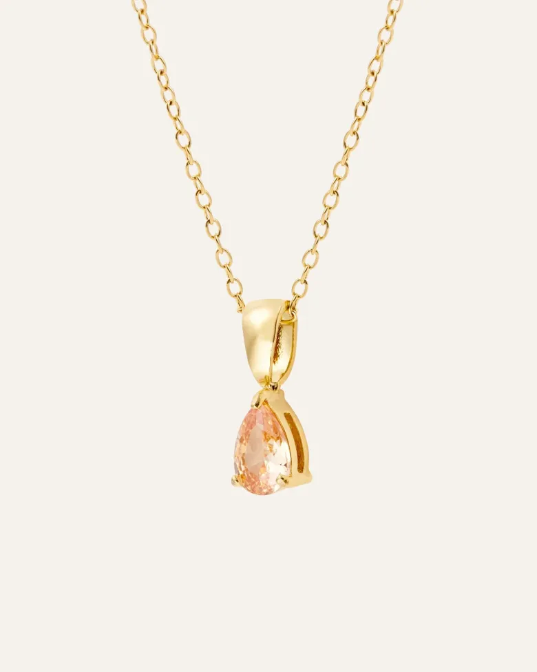 Mockberg Belle Halsband Guld – Champagne