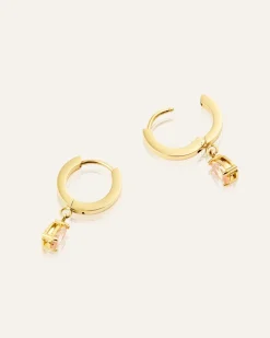 Mockberg Belle Hoops Örhängen Guld – Champagne