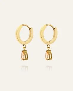 Mockberg Belle Hoops Örhängen Guld – Champagne