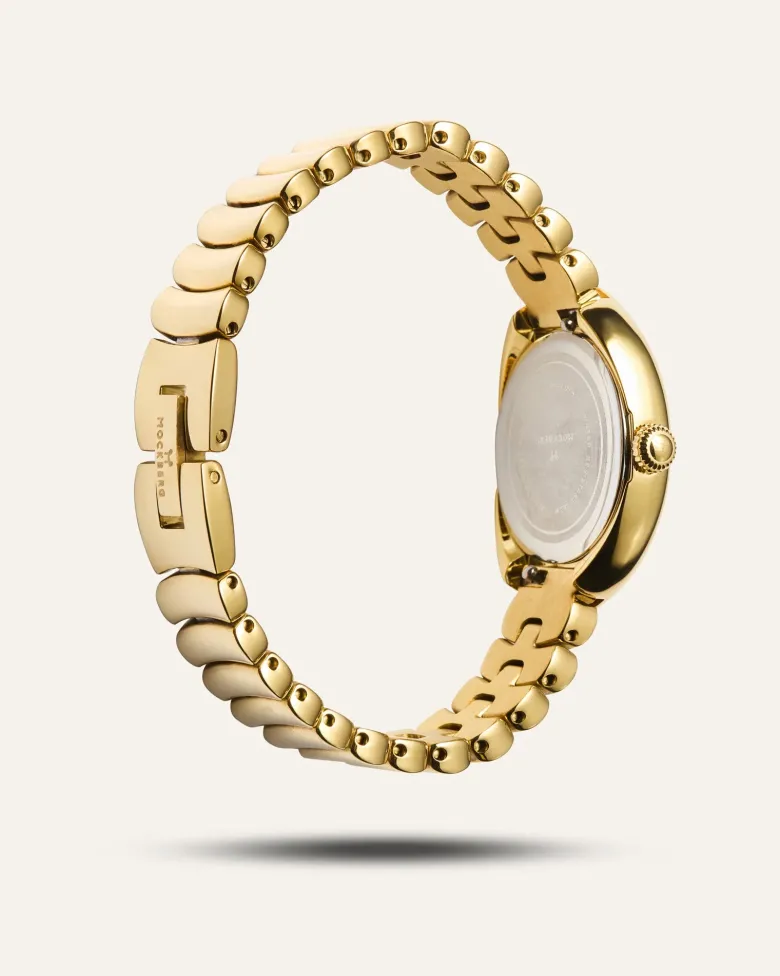 Mockberg Belle Oval Klocka Guld MB1418