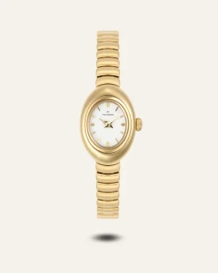 Mockberg Belle Oval Petite Klocka Guld MB1416