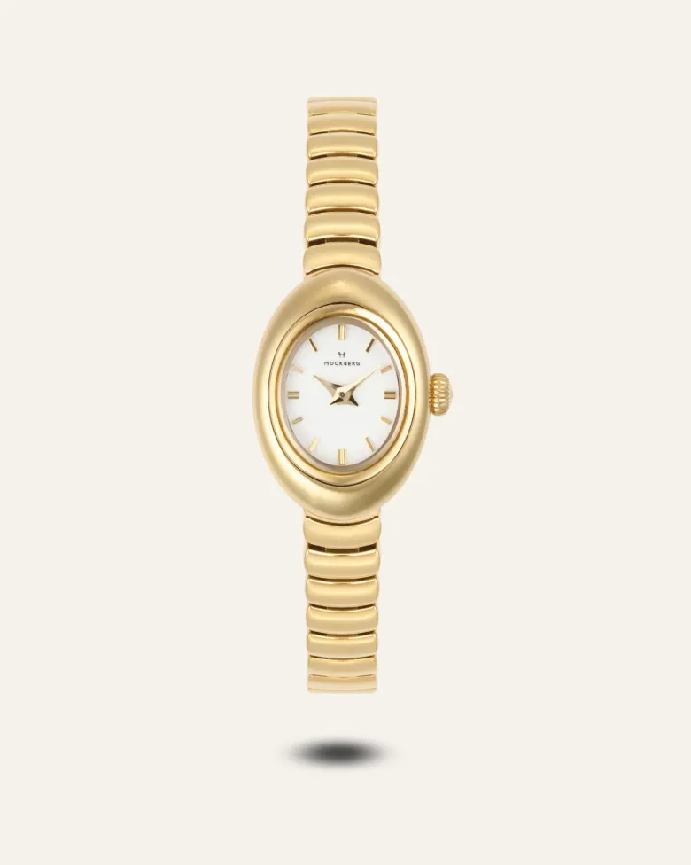 Mockberg Belle Oval Petite Klocka Guld MB1416