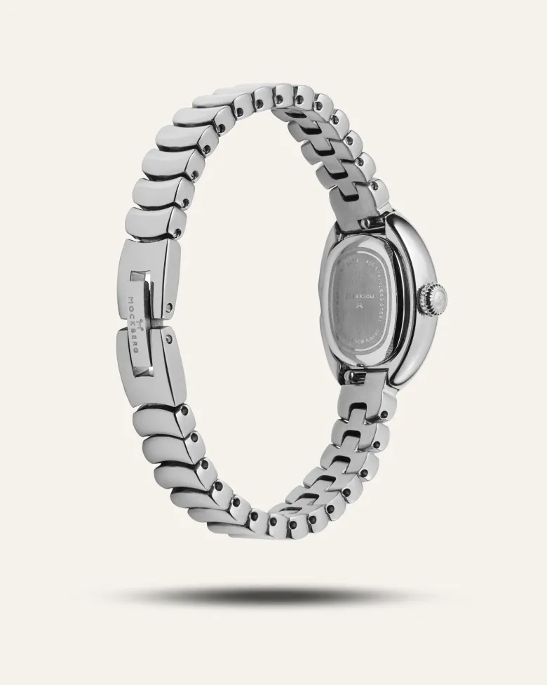Mockberg Belle Oval Petite Klocka Silver MB1417