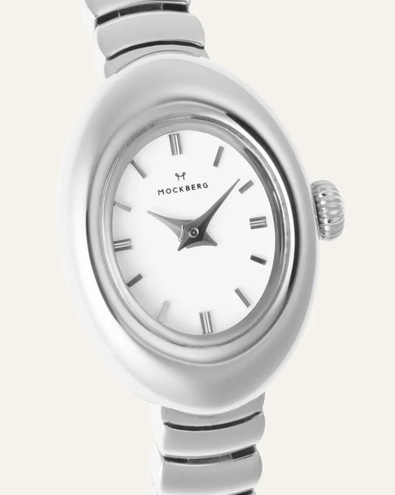 Mockberg Belle Oval Petite Klocka Silver MB1417