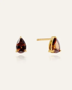 Mockberg Belle Studs Örhängen Medium Guld – Coffee
