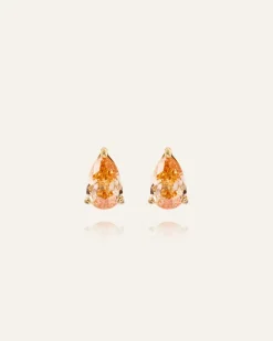 Mockberg Belle Studs Örhängen Medium Guld – Champagne