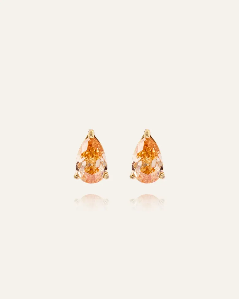Mockberg Belle Studs Örhängen Medium Guld – Champagne