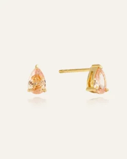 Mockberg Belle Studs Örhängen Medium Guld – Champagne