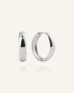 Mockberg Brave Large Hoops Örhängen Silver