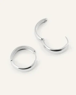 Mockberg Brave Large Hoops Örhängen Silver