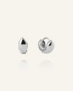 Mockberg Bulky Mini Huggies Örhängen Silver